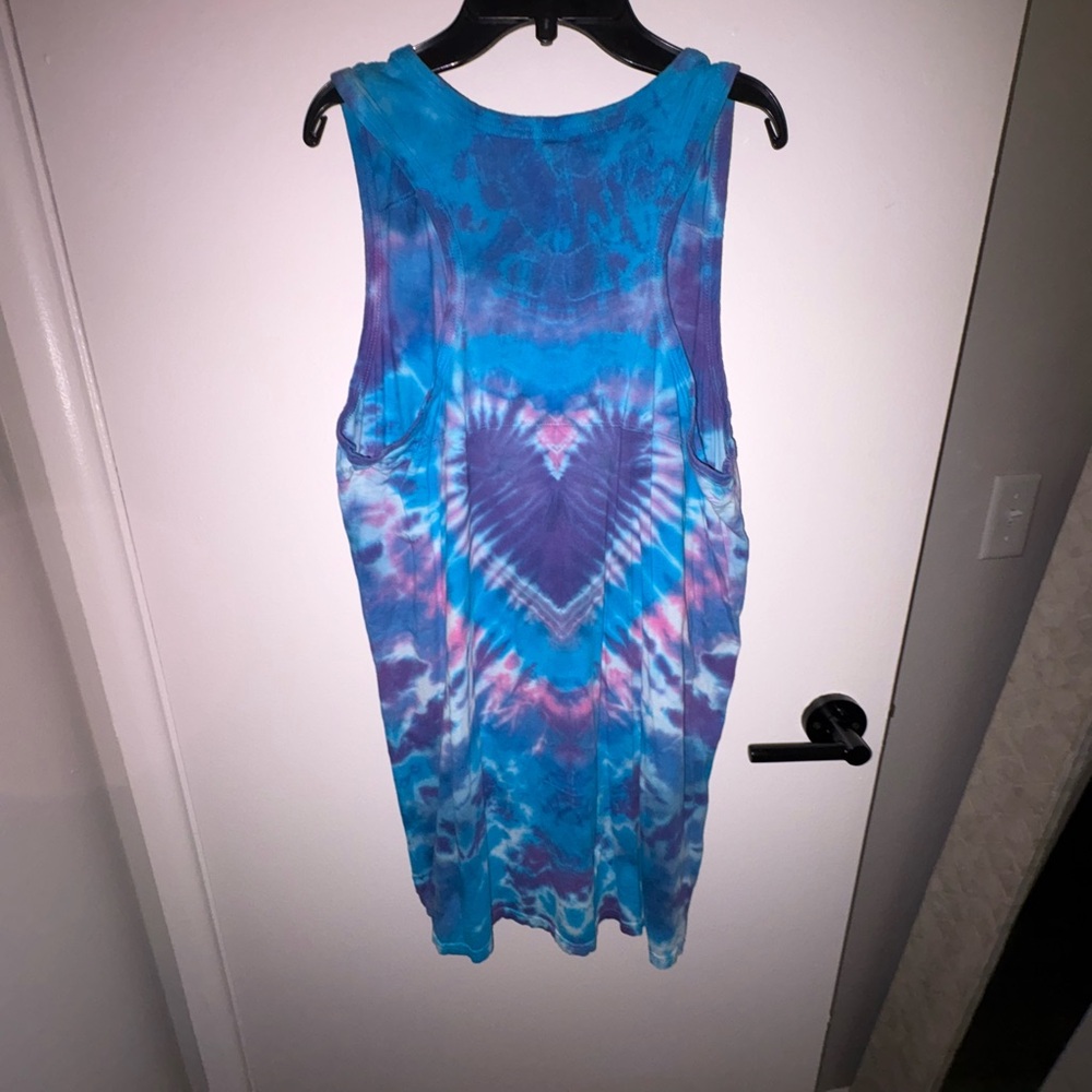 Blue Tie-Dye Sleeveless Tunic